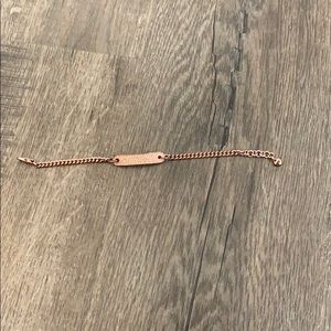 Juicy Couture Rose Gold Pave Crystal ID Bracelet